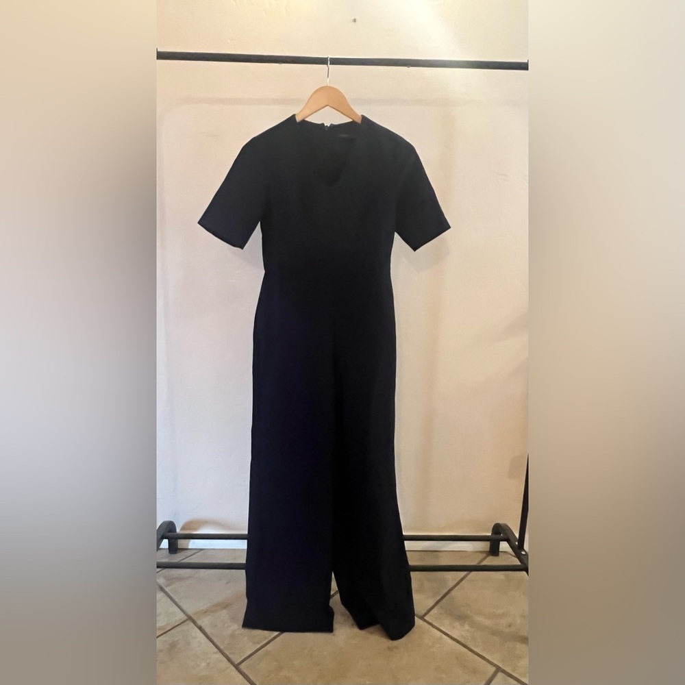 Banana Republic Factory Sleeveless Jumpsuit, Black, Size 0 Petite